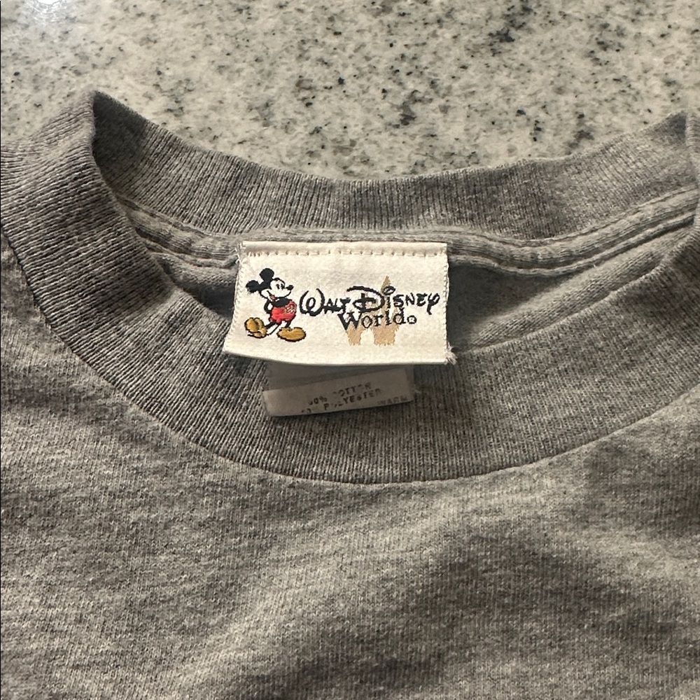 Vintage Walt Disney World‎ Long Sleeve Cotton Gray tshirt adult size XS - Picture 4 of 9